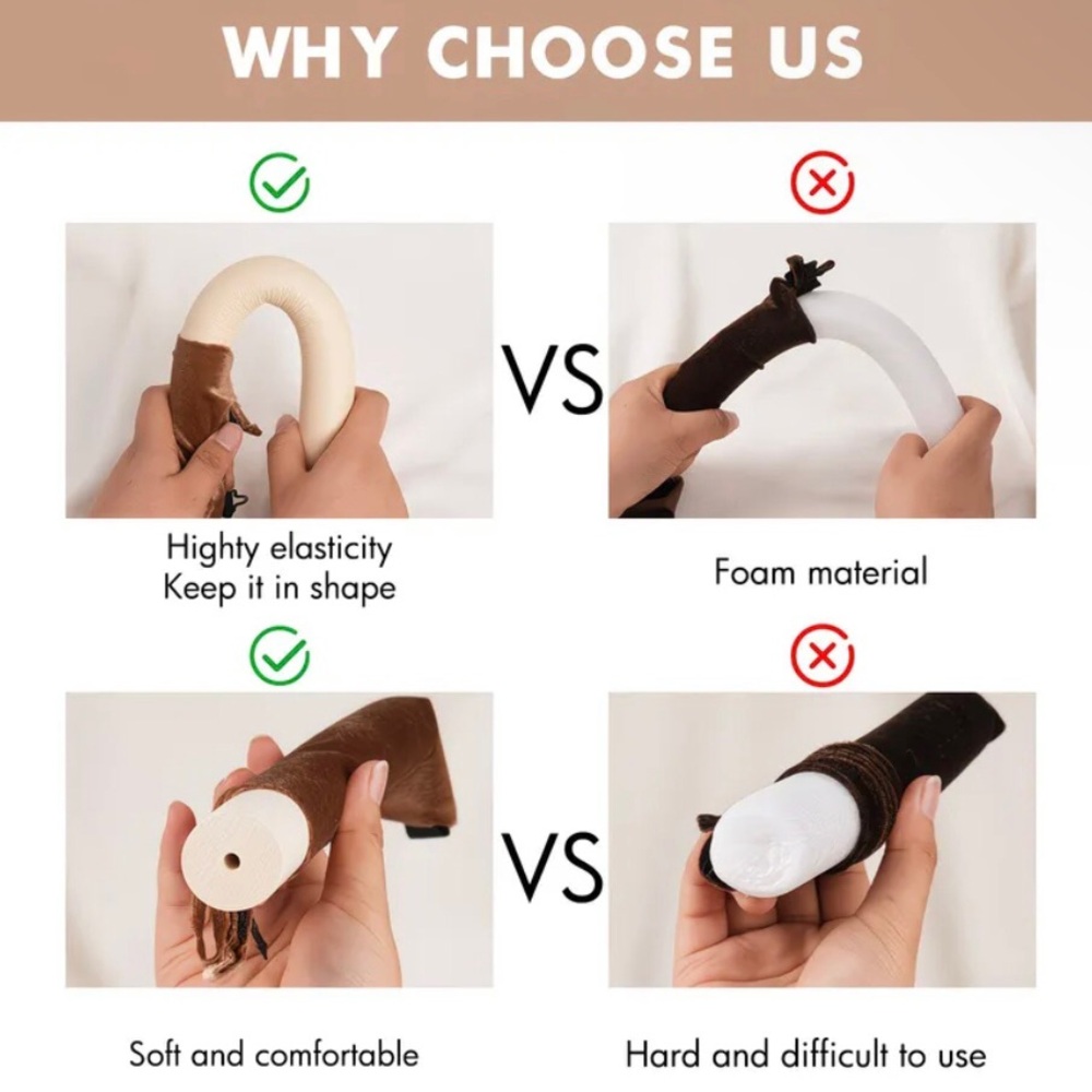 Overnight Velvet Flexirod Pink Curlers - 4pc Medium Set - Picture 4 of 5